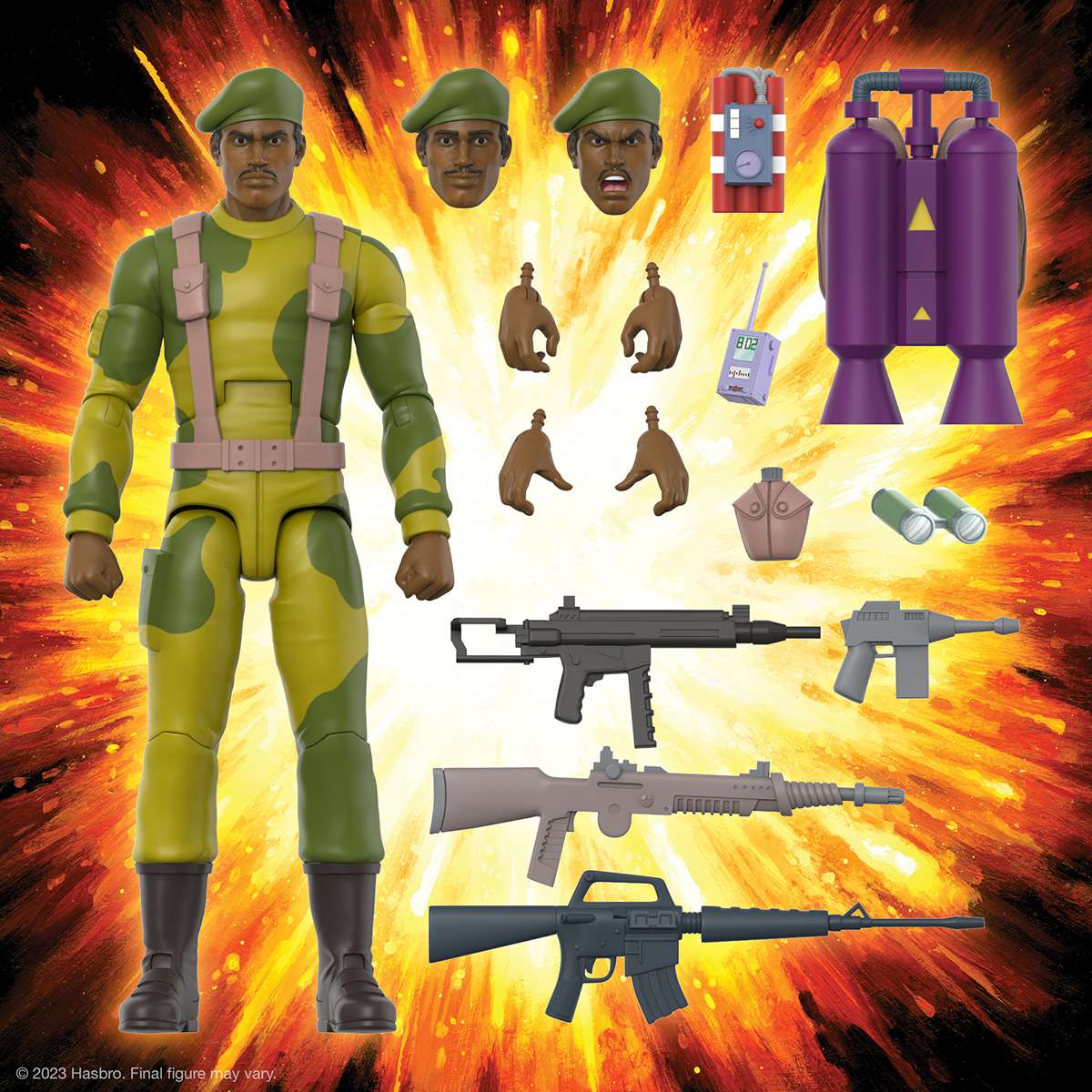 Super7 G.I. Joe Reaction Figur – Snake Eyes (Schlangenaugen), Wave 1, Actionfigur Im Retro-Stil